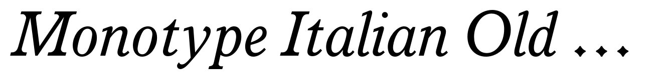 Monotype Italian Old Style Pro Italic
